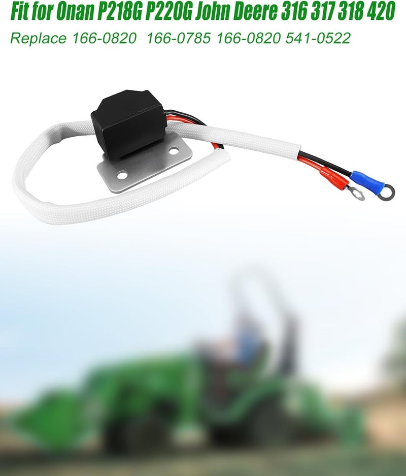 HZOTLO 166-0821 Ignition Module Compatible with Onan P218G P220G John Deere 316 317 318 420 Replace 166-0820 541-0522 HE166-0761 HE541-0522 166-0785 - Image 2